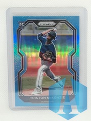2021 Panini Prizm Carolina Blue RC #25 Triston McKenzie Cleveland Guardians